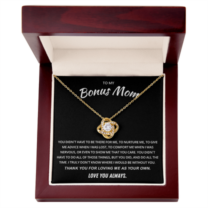 To My Bonus Mom Necklace, Stepmom Birthday Gifts With a Message Card