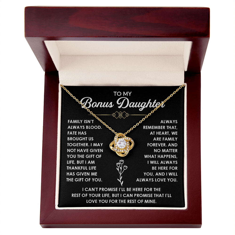 Stepdaughter Necklace With Message Card, Birthday Gifts for Her