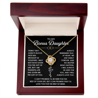 Stepdaughter Necklace With Message Card, Birthday Gifts for Her