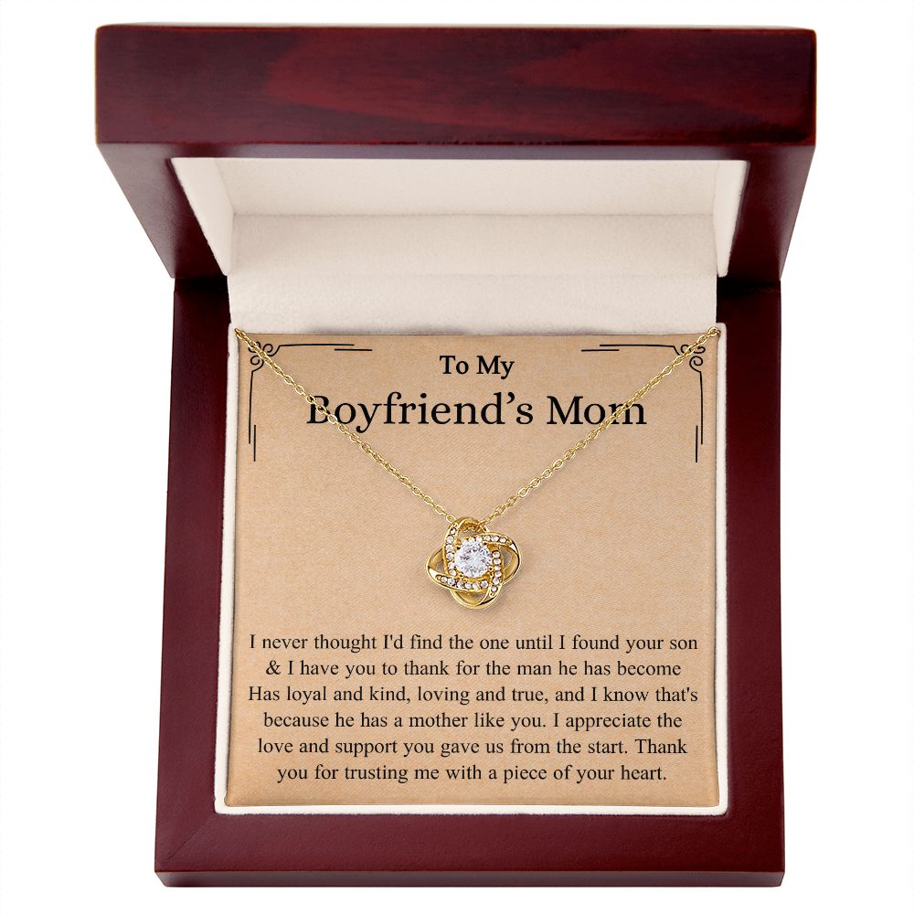 Boyfriend Mom Gifts From Girlfriend, Love Knot Necklace