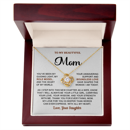 Mothers Day's Gifts for Mom - Love Knot Necklace, Jewelry Gifts, Necklace Gifts for Her