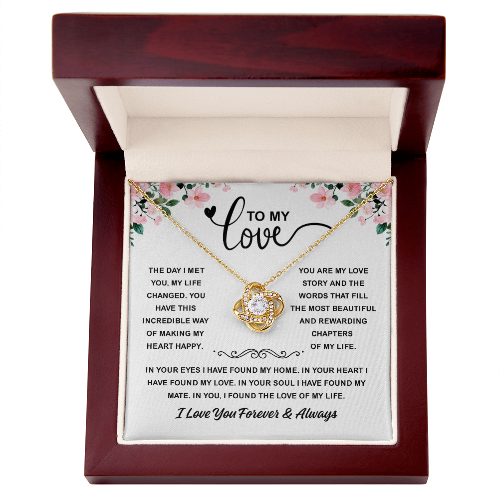 Neckalce for Girlfriend, Love Knot Neckalce for Girlfriend