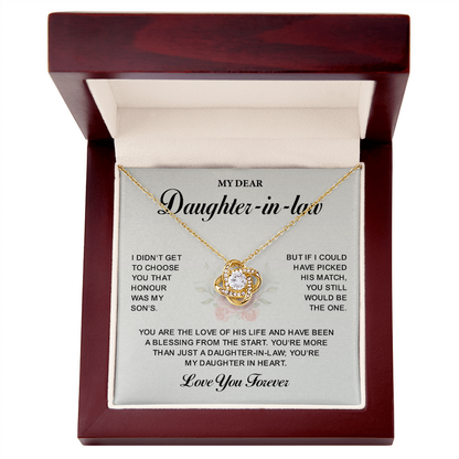 To My Daughter in-law Gifts, Gifts for Daughter-in-Law – Heartwarming Alluring Beauty Necklace with Message, Gifts for Her