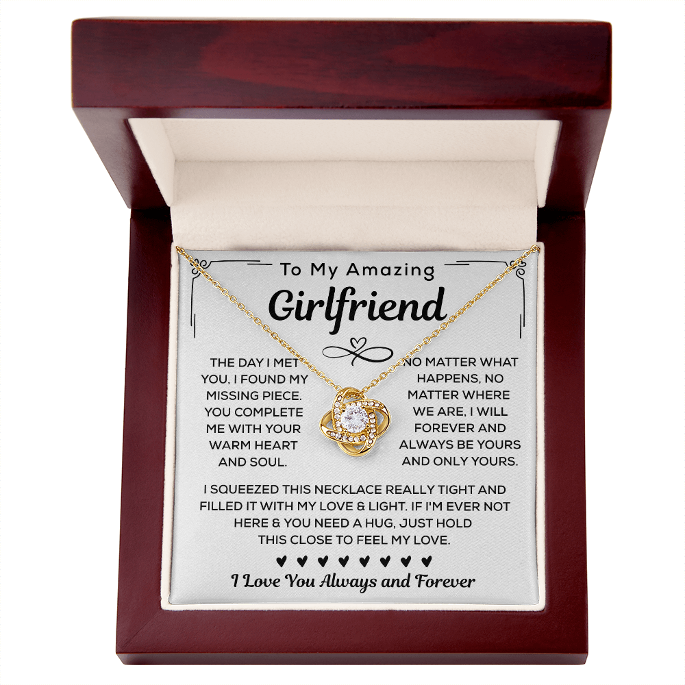 Girlfriend Necklace Gift From Boyfriend, Love Knot Necklace