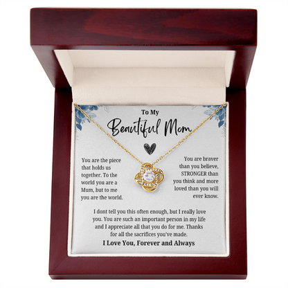 To My Beautiful Mom, Meaningful Mom Appreciation Keepsake