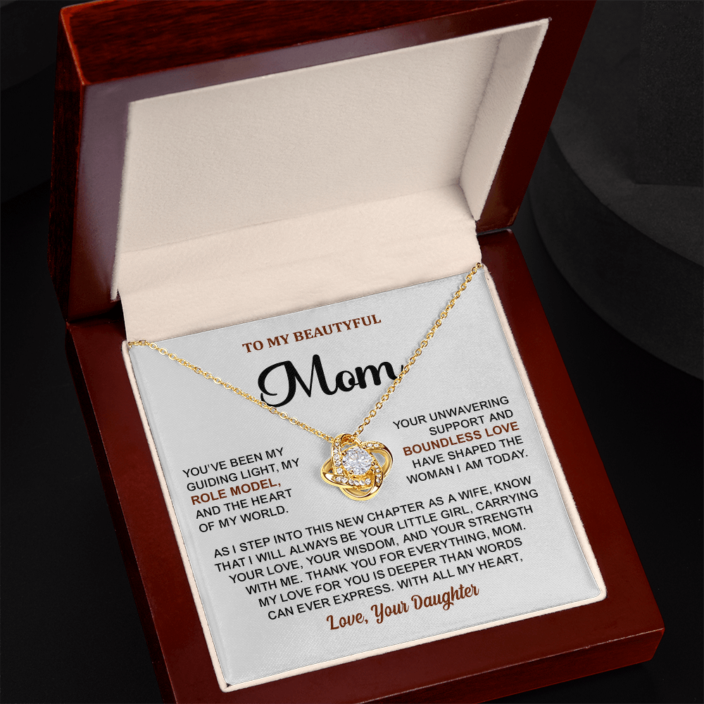 Mothers Day's Gifts for Mom - Love Knot Necklace, Jewelry Gifts, Necklace Gifts for Her