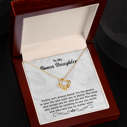 To My Bonus Daughter Necklace Gifts From Stepdad Stepmom