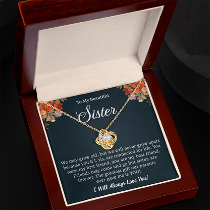 To My Sister Necklace, Every Moment Shines When She Wears This Necklace