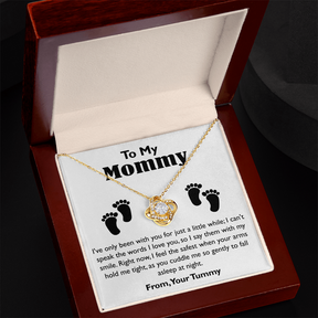 To My Mom necklace, To My Mommy Love Knot Necklace – Heartfelt First Mom Gift from Baby