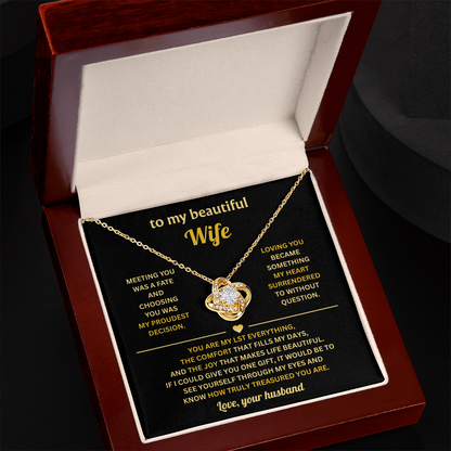 Love Knot Necklace, Birthday Gifts for Wife from husband