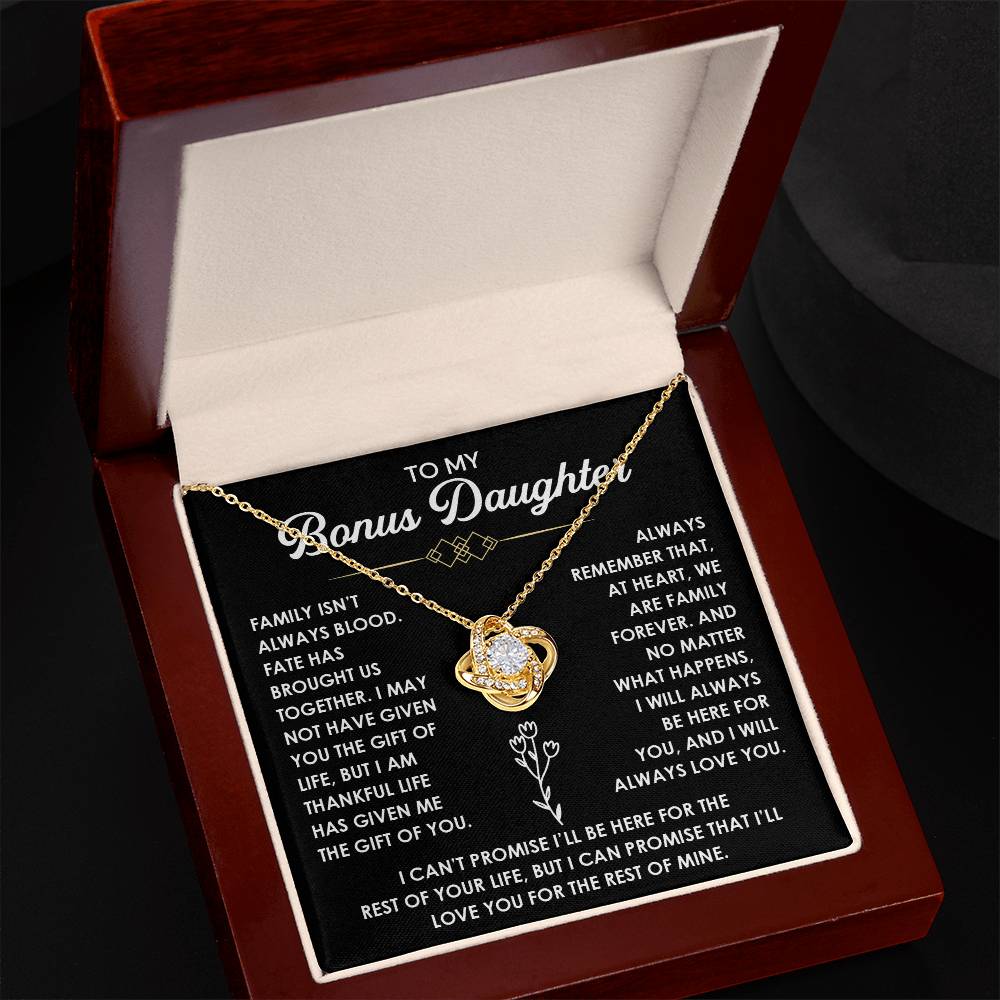 Stepdaughter Necklace With Message Card, Birthday Gifts for Her