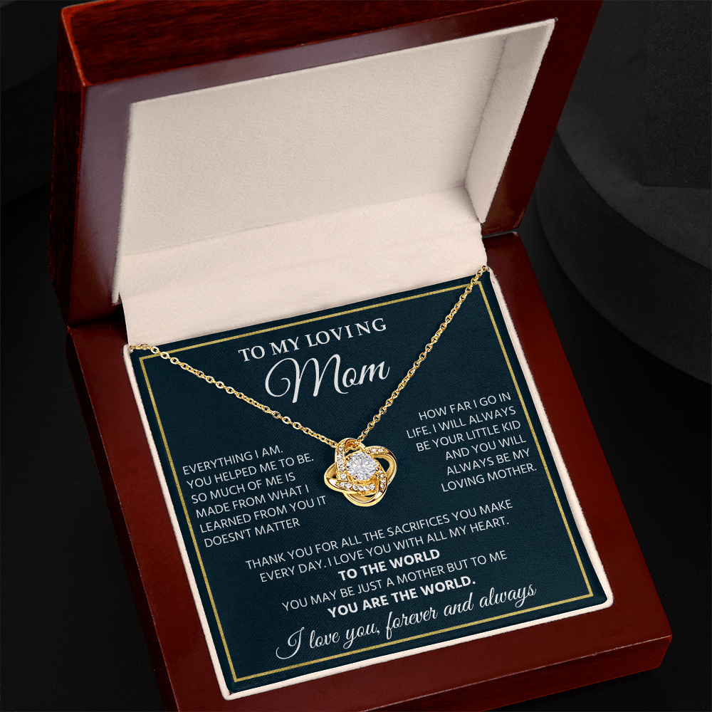 To My Mom Necklace From Son Daughter, Pendant Jewelry With Message Card