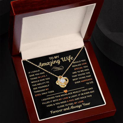 Wife Necklace from Husband, When Your wife  Puts It On, Her Heart Shines Through