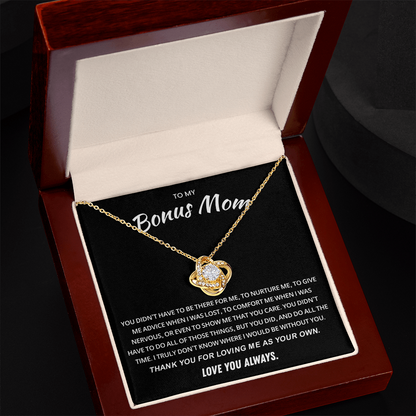 To My Bonus Mom Necklace, Stepmom Birthday Gifts With a Message Card