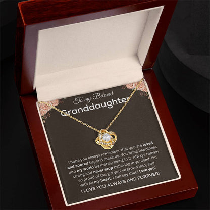 To My Granddaughter Necklace, Valentines Day Gifts for Her