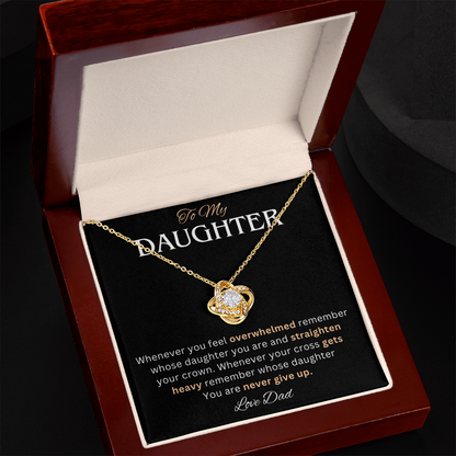 To My Daughter Necklace, She looks absolutely radiant with this necklace on