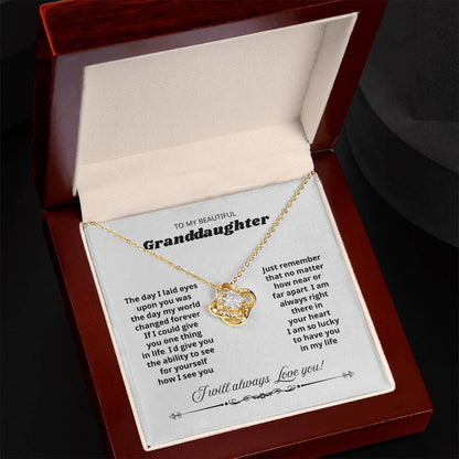 Love Knot Necklace, Granddaughter Necklace from Grandma or Grandpa