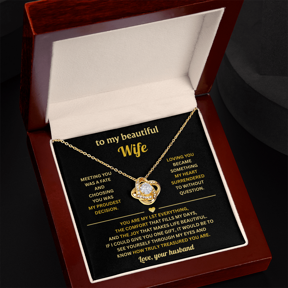 Love Knot Necklace, Birthday Gifts for Wife