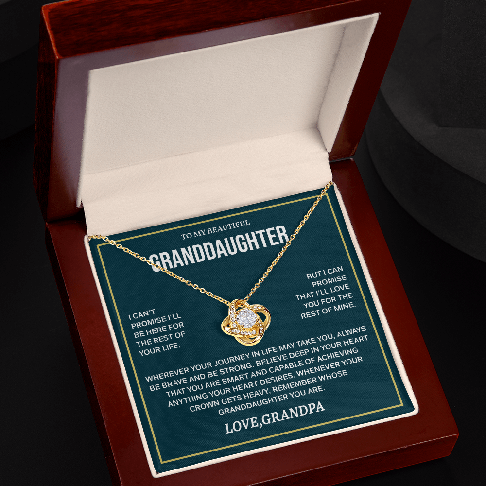 Granddaughter Necklace from Grandpa, Christmas Gifts