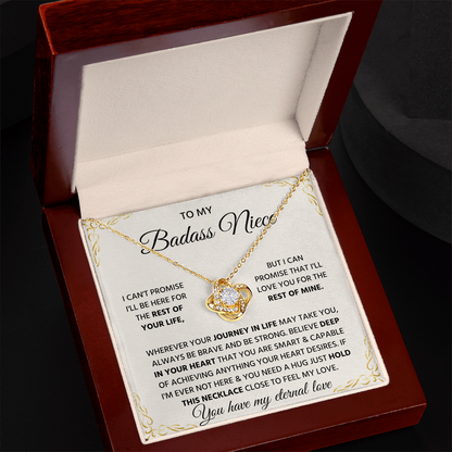 To My Badass Niece Gift, Unique Jewelry Pendant for Women