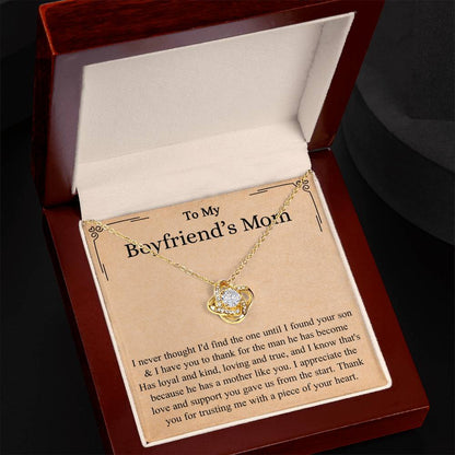 Boyfriend Mom Gifts From Girlfriend, Love Knot Necklace