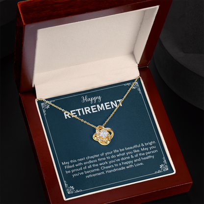 gift necklace with heartfelt message in a display box.