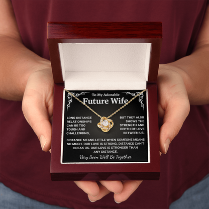 To My Future Wife Love Knot Necklace - Meaningful Gifts For Her