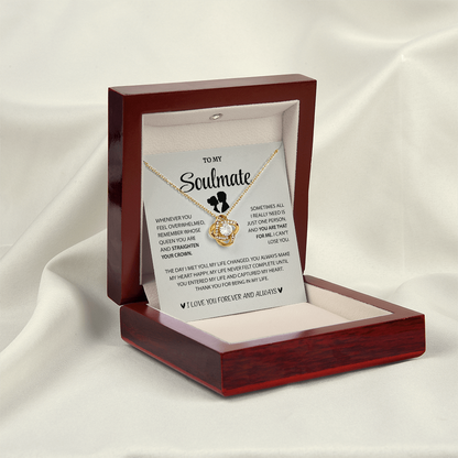 Love Knot Necklace - Heart Touching Love Letter to My Wife