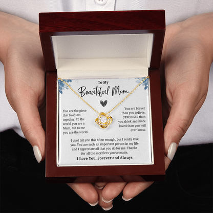 To My Beautiful Mom, Meaningful Mom Appreciation Keepsake