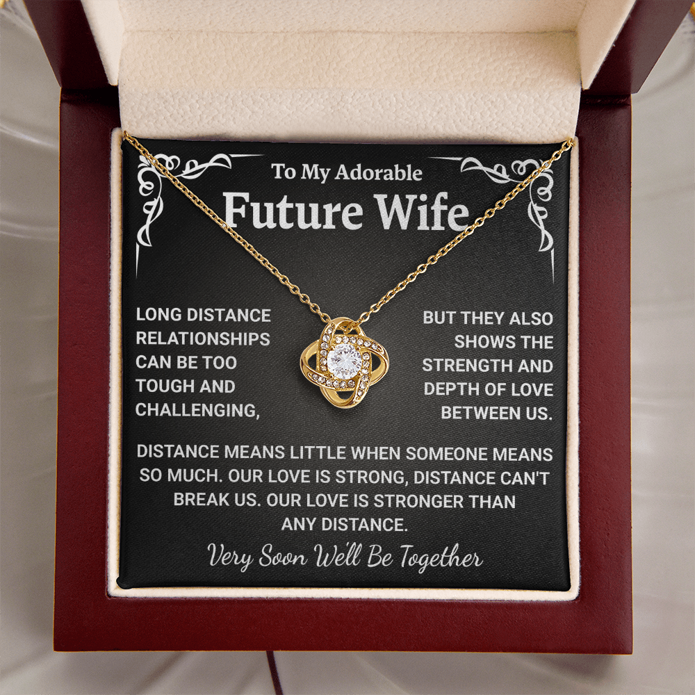 To My Future Wife Love Knot Necklace - Meaningful Gifts For Her