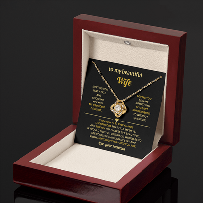 Love Knot Necklace, Birthday Gifts for Wife from husband
