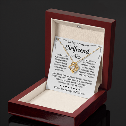 Girlfriend Necklace Gift From Boyfriend, Love Knot Necklace