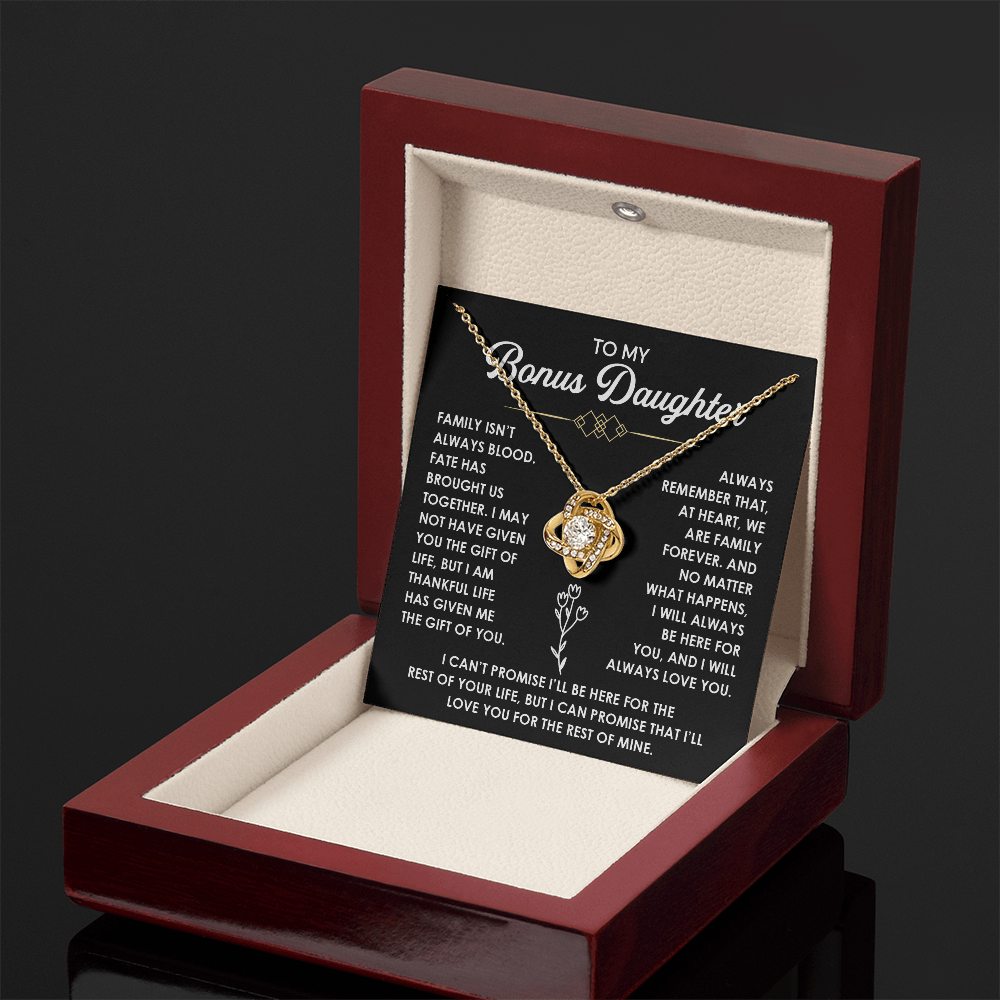 Stepdaughter Necklace With Message Card, Birthday Gifts for Her