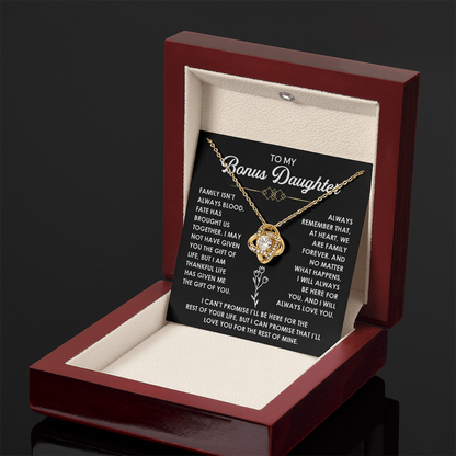 Stepdaughter Necklace With Message Card, Birthday Gifts for Her