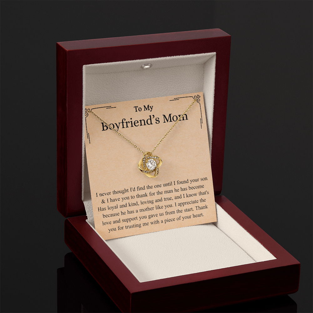 Boyfriend Mom Gifts From Girlfriend, Love Knot Necklace