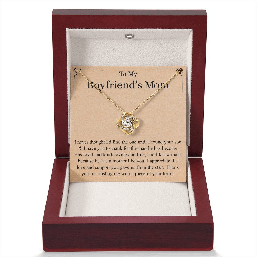 Boyfriend Mom Gifts From Girlfriend, Love Knot Necklace