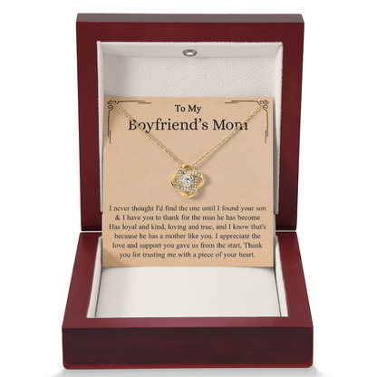 Boyfriend Mom Gifts From Girlfriend, Love Knot Necklace