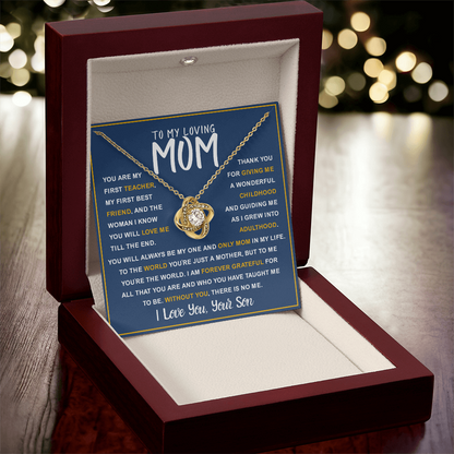 To My Loving Mom from Son – First Teacher & Forever Love Gift
