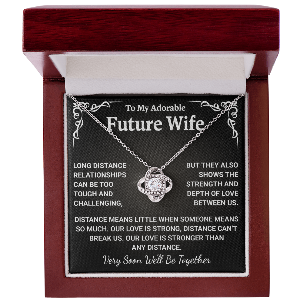 To My Future Wife Love Knot Necklace - Meaningful Gifts For Her