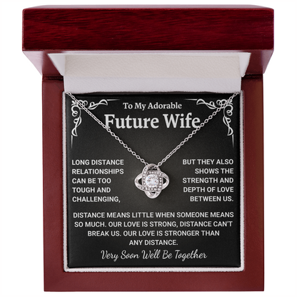 To My Future Wife Love Knot Necklace - Meaningful Gifts For Her