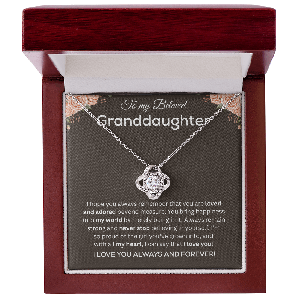 To My Granddaughter Necklace, Valentines Day Gifts for Her
