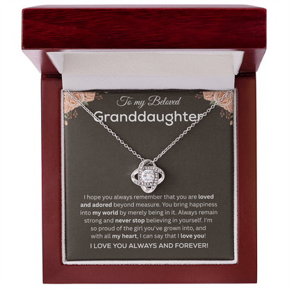 To My Granddaughter Necklace, Valentines Day Gifts for Her