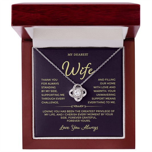 My Dearest Wife - White Gold Necklace for Women