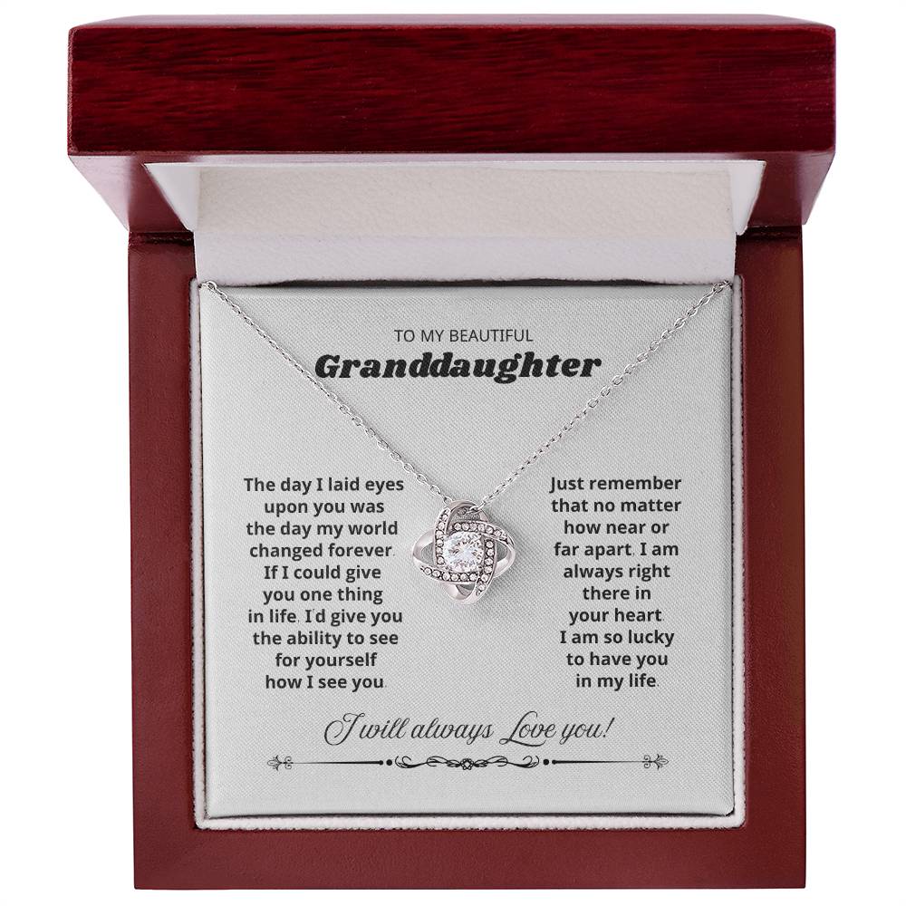 Love Knot Necklace, Granddaughter Necklace from Grandma or Grandpa
