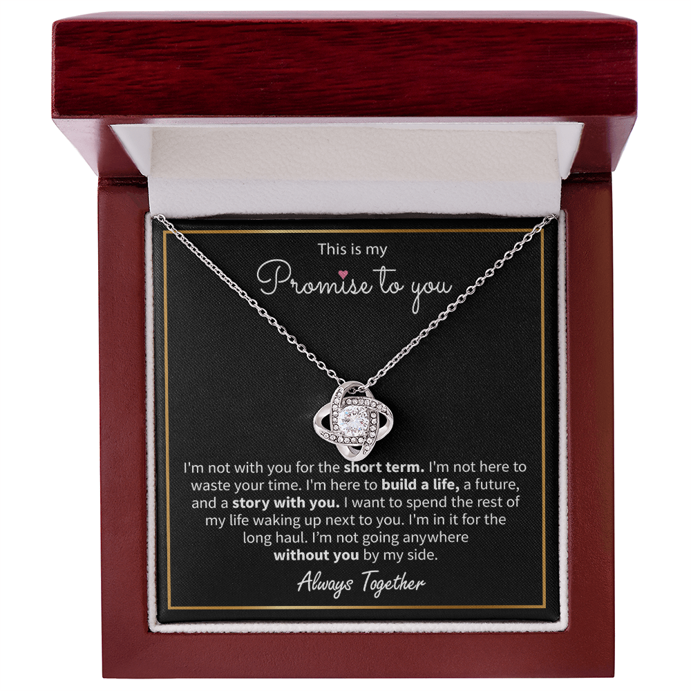 promise pendant necklace with a message