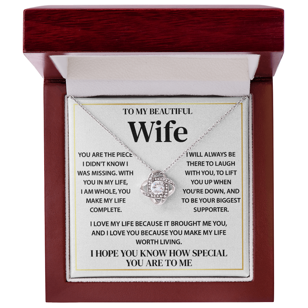 To My Beautiful Wife Necklace, Gifts for Wife