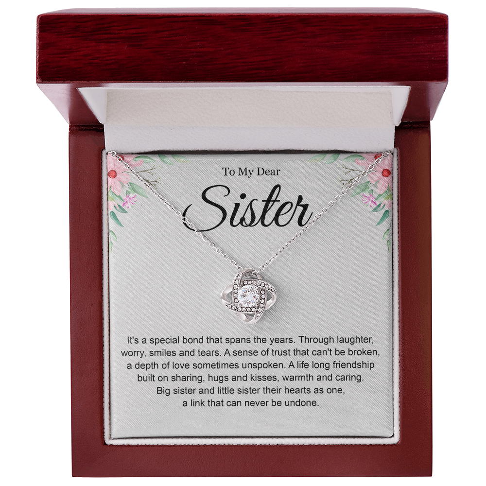 Birthday Gift for Sister, Love Knot Necklace for Her