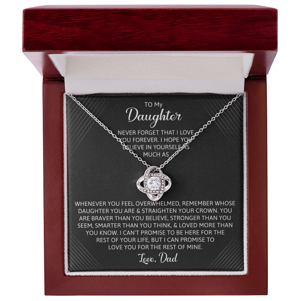 To My Daughter - You Are Braver Than You Believe Necklace
