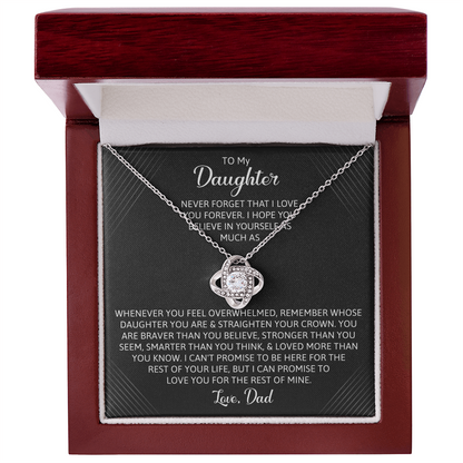 To My Daughter - You Are Braver Than You Believe Necklace