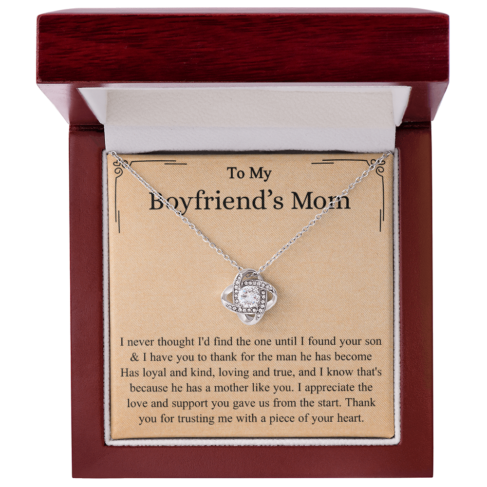 Boyfriend Mom Gifts From Girlfriend, Love Knot Necklace
